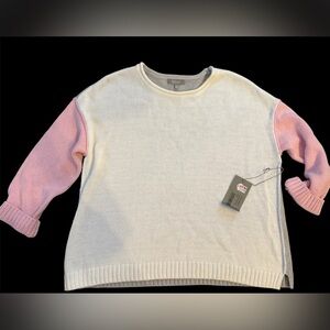 Habitat Cream and Pink Sweater